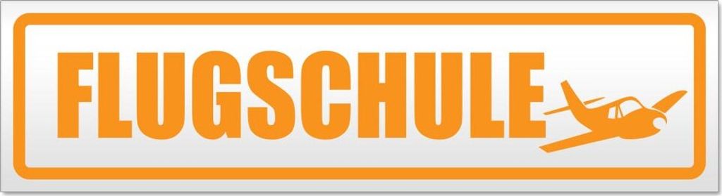 Flugschule Flugzeug Magnetschild Schild magnetisch
