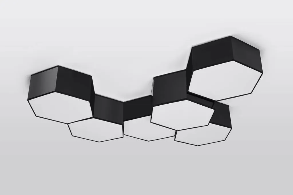 Plafoniera Professionale Sunde 13 Sollux 2xE27 Nera | IP20 - 22