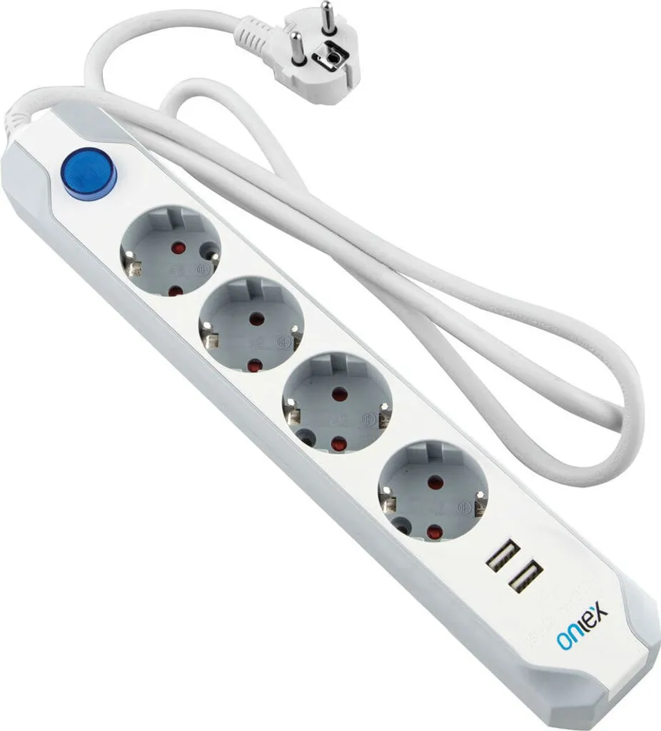 Multiprise 4 Prises avec Ports USB Onlex : Fini le Manque de Prises au Bureau
