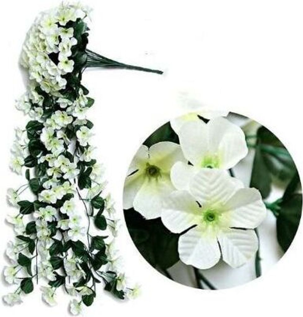 Hängender Orchideen-Strauß Kunstpflanzen Dekoration - HANGROSE Weiß