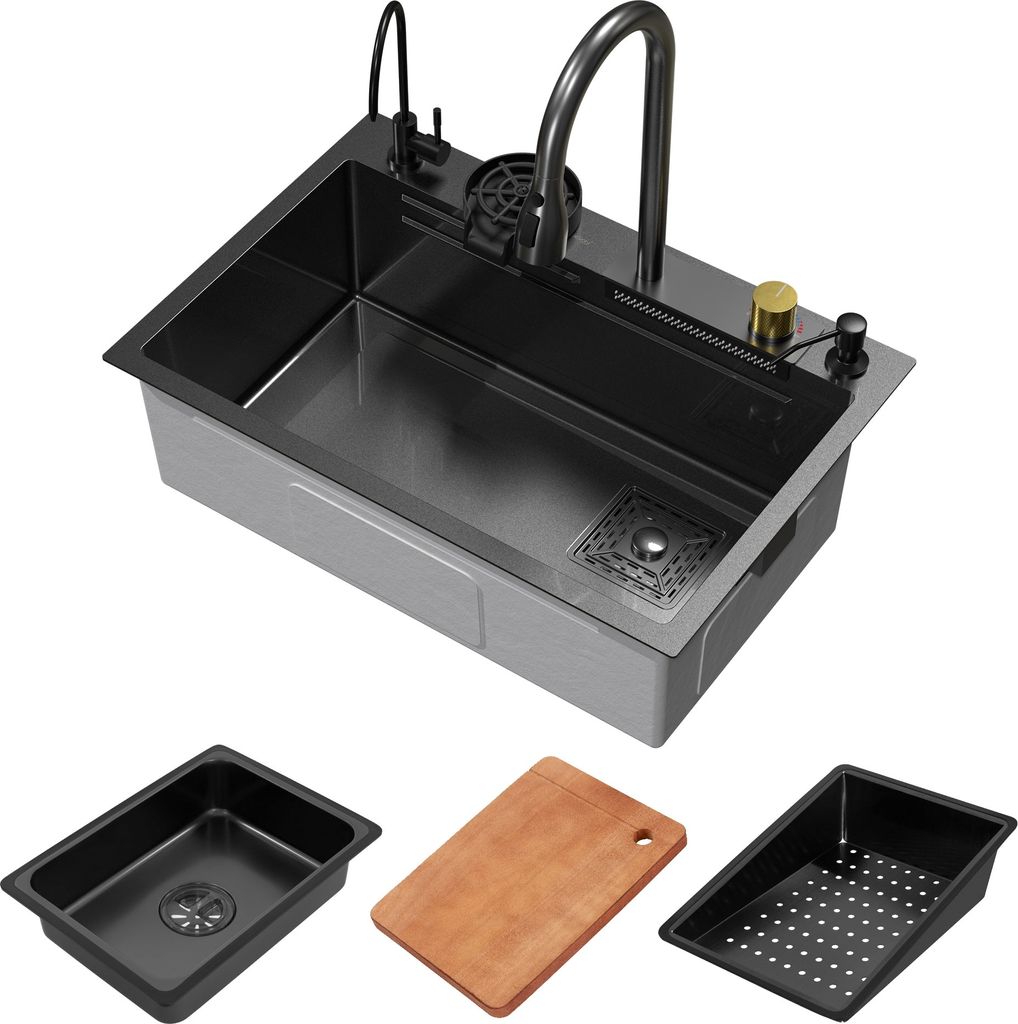 Drez z nehrdzavejúcej ocele ML-Design, antracitový, s Obrázok produktu 