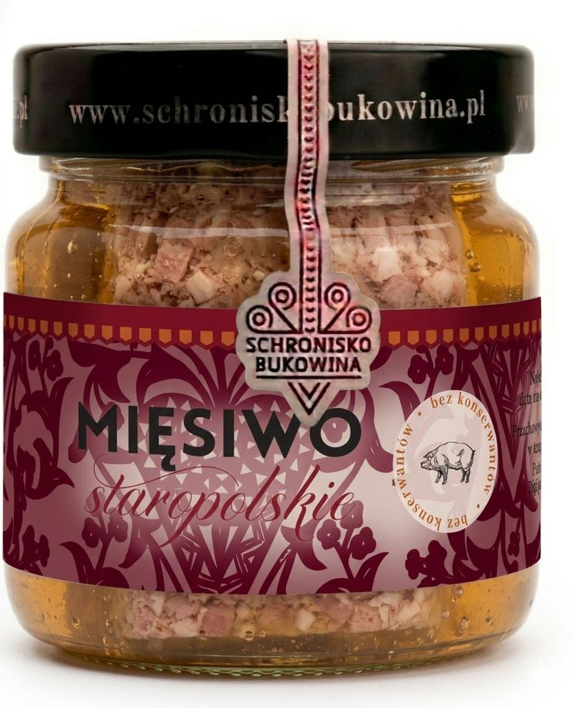 Tradycyjne polskie mięso w galarecie 180 g – Schronisko Zdjęcie produktu 