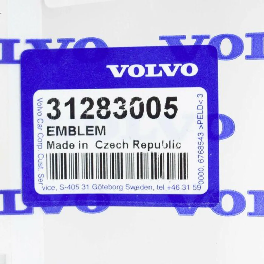 Emblème de Coffre Volvo S60 31283005 - Stop aux Logos Ternis ou Cassés