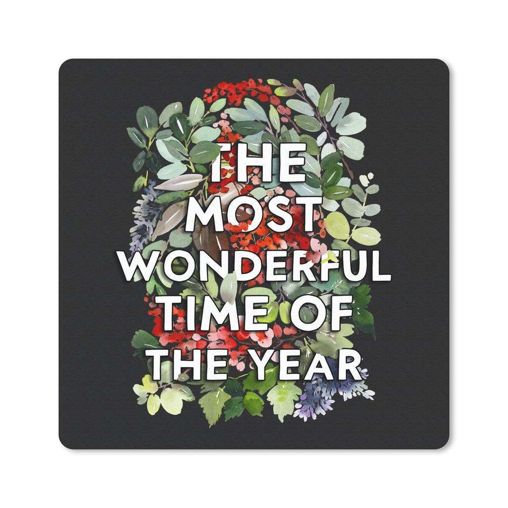 MuchoWow Mauspad Mousepad Weihnachten - Zitat - Pflanzen 30x30 cm - Mousepads - Maus Mat - Pad - Mausunterlage - Gaming