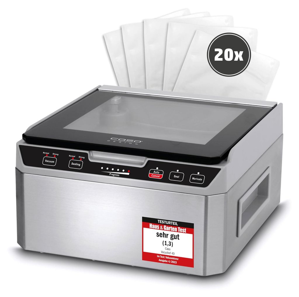Caso VacuChef 40 - Kammervakuumierer aus Edelstahl, 3L Produktbild 