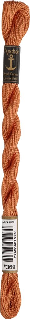 Anchor Perlgarn Stärke 5 4585000-00369 zimt Stickgarn, 100 % Baumwolle, 5g Strängchen