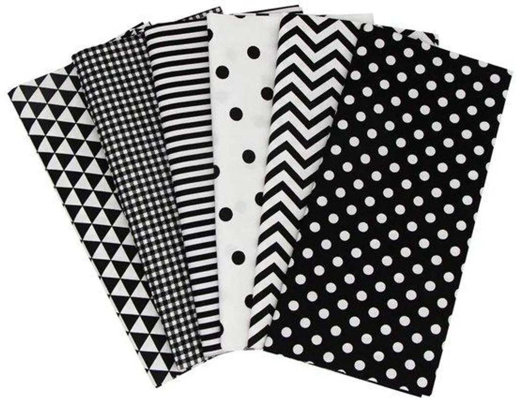 Tissu coton noir haute qualité 50x50 cm pour couture créative et DIY