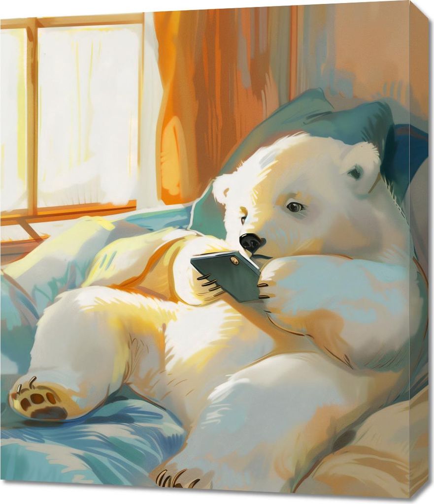 Bild 60x70cm Bärennachmittag