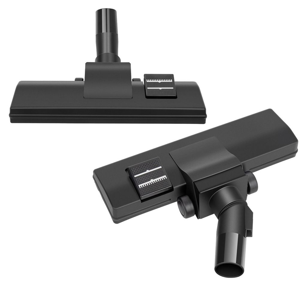 Two black vacuum cleaner attachments displayed on a white background.