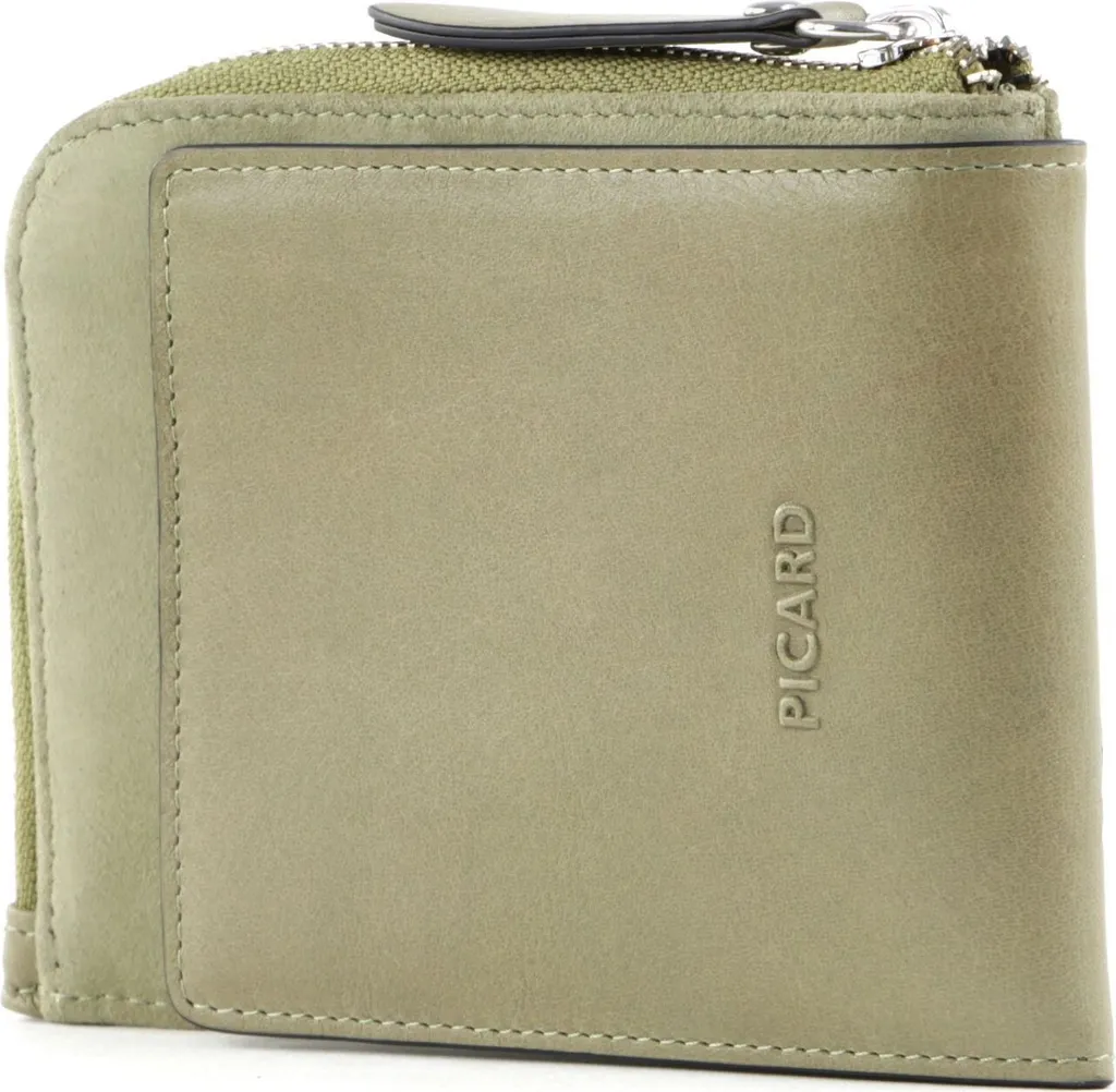 Porte-monnaie Bergamo 1 Picard Vert Khaki : Accessoire Cuir Chic