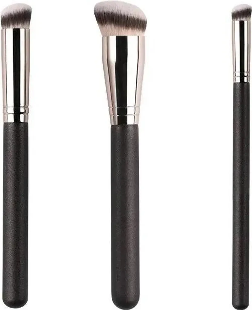 Pinceaux maquillage anti-irritation : lot de 3 pour peaux délicates