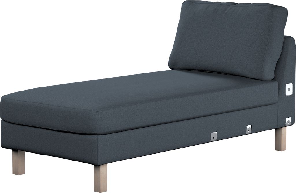 Dekoria Bezug für Karlstad Recamiere Zustellsofa, kurz, Dunkelblau, Bezug für Karlstad Recamiere Zustellsofa