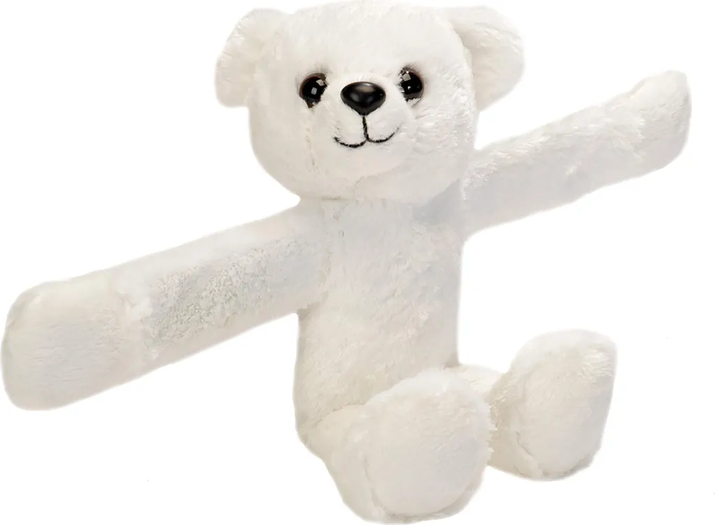 Doudou Anti-Perte Ours Polaire Huggers - Peluche Bracelet pour Enfant