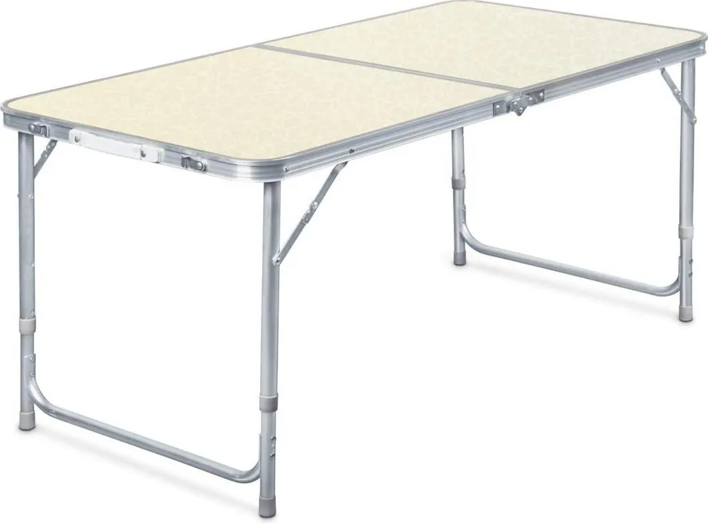 Table pliante réglable aluminium 120x60 : finis les sols inégaux