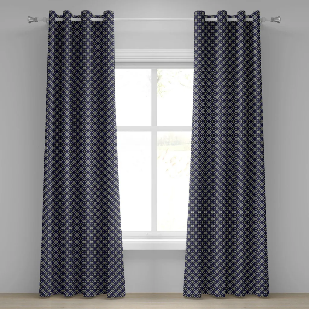Tenda Blu Navy ABAKUHAUS Stile Antico | Atmosfera Orientale 280x225cm