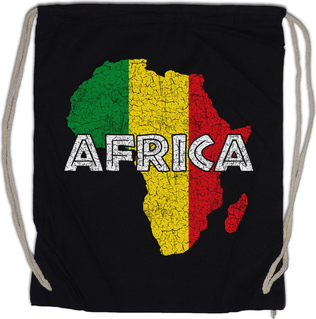 Urban Backwoods Rasta Africa, Turnbeutel, Farbe: Schwarz