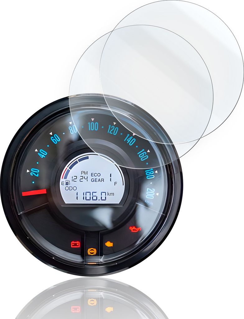 Displayschutz-Folie für Motorrad Tacho-Schutzfolie Germany, Kratschutz geeignet für Royal Enfield Hunter 350 2022+ 2x Matt