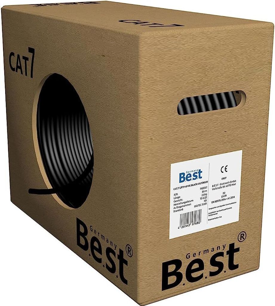 VALUE Cavo di rete CAT.7, S/FTP, grigio, 100 m | Cavi di posa, cavi di rete a prezzi molto vantaggiosi | elektronik VALUE Cavo di rete CAT.7, S/FTP, grigio, 100 m | Cavi di posa, cavi di rete a prezzi molto vantaggiosi | elektronik