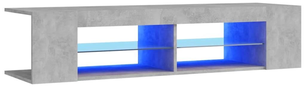 vidaXL TV-Schrank mit LED-Leuchten Betongrau 135x39x30 cm Produktbild 