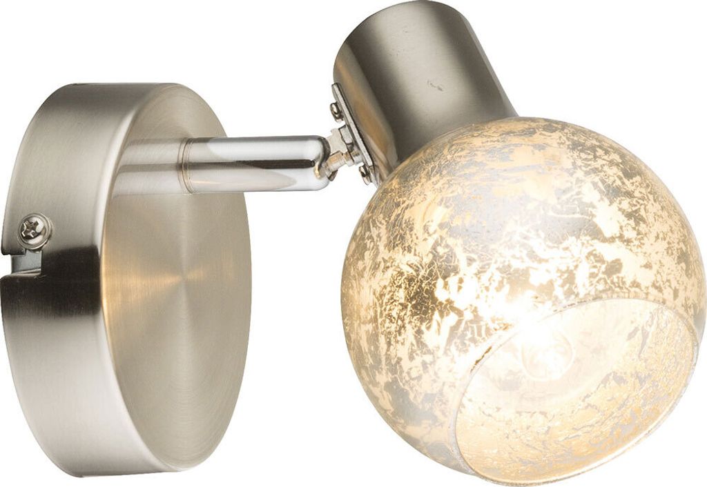 Glas Wandleuchte Wandspot Schalter 1 Flammig Lampe Leuchte 54840-1 Globo