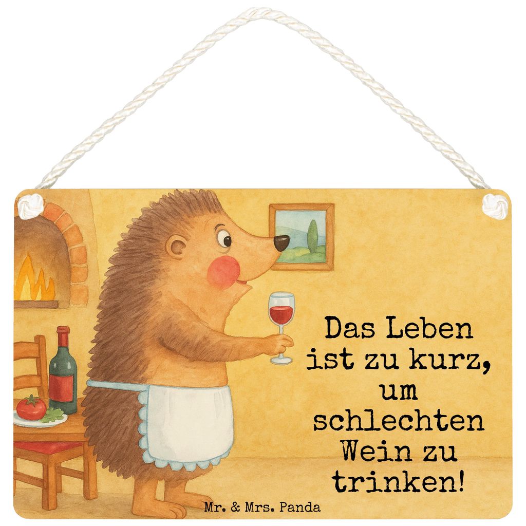 Mr. & Mrs. Panda Schild Igel Wein Design DIN A4 - Weiß - Geschenk, Wandbild Holz, Weinglas, Türschild, Holzschild, Weinliebhaber, Weißwein, klei...