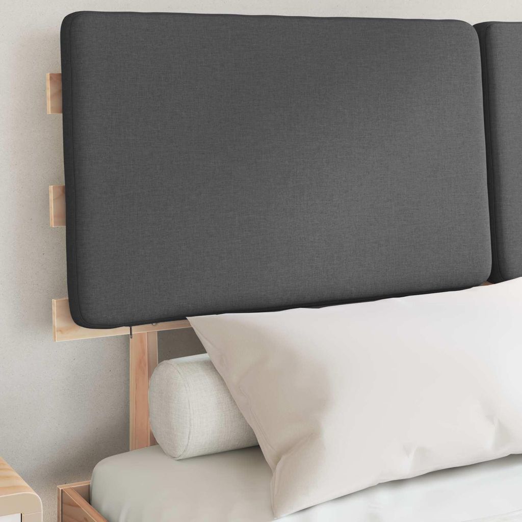 Eleganter Möbel Bettgestell mit gepolstertem Kopfteil Dunkelgrau 135 x 190cm - CJG804053 - Klassische BettenJugendbett Tagesbett