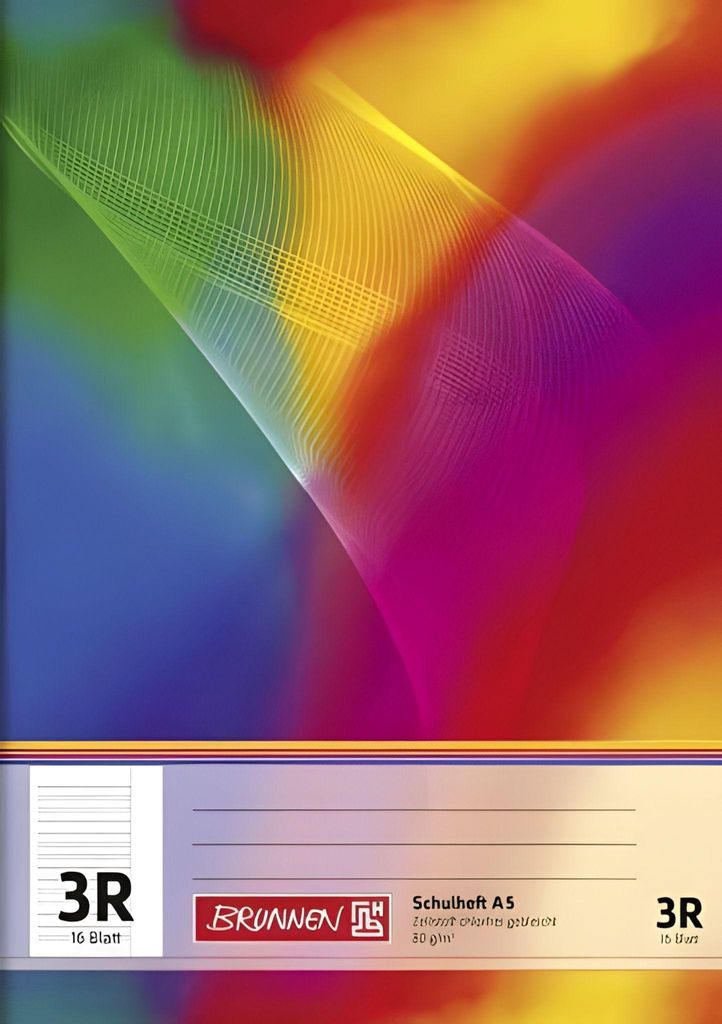 BRUNNEN 104590323 Cahier scolaire A5 14 lignes avec marge, Image du produit 