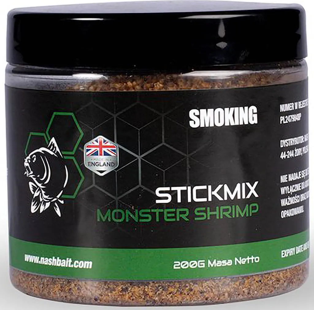 Amorce Stick Mix Nash Monster Shrimp Smoking 200g - Pour Pêche Rapide