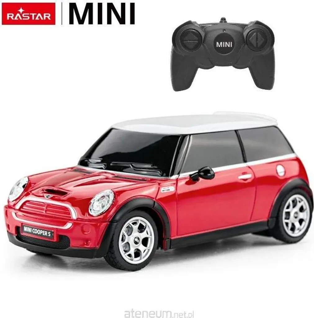 Mini Cooper S Jaune Toit Blanc R/C 1:24 - Voiture Radiocommandée Sport