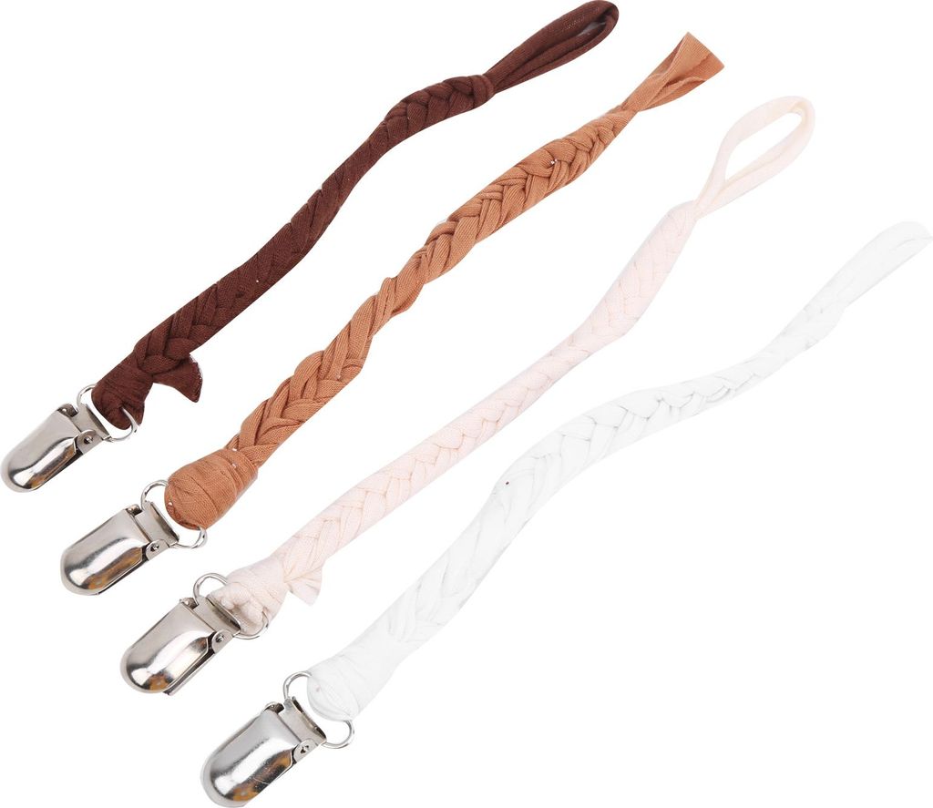 4 Stück gestrickte Baby-Schnullerclips, tragbare Säuglingskettenhalter, Zubehör, Stil 2