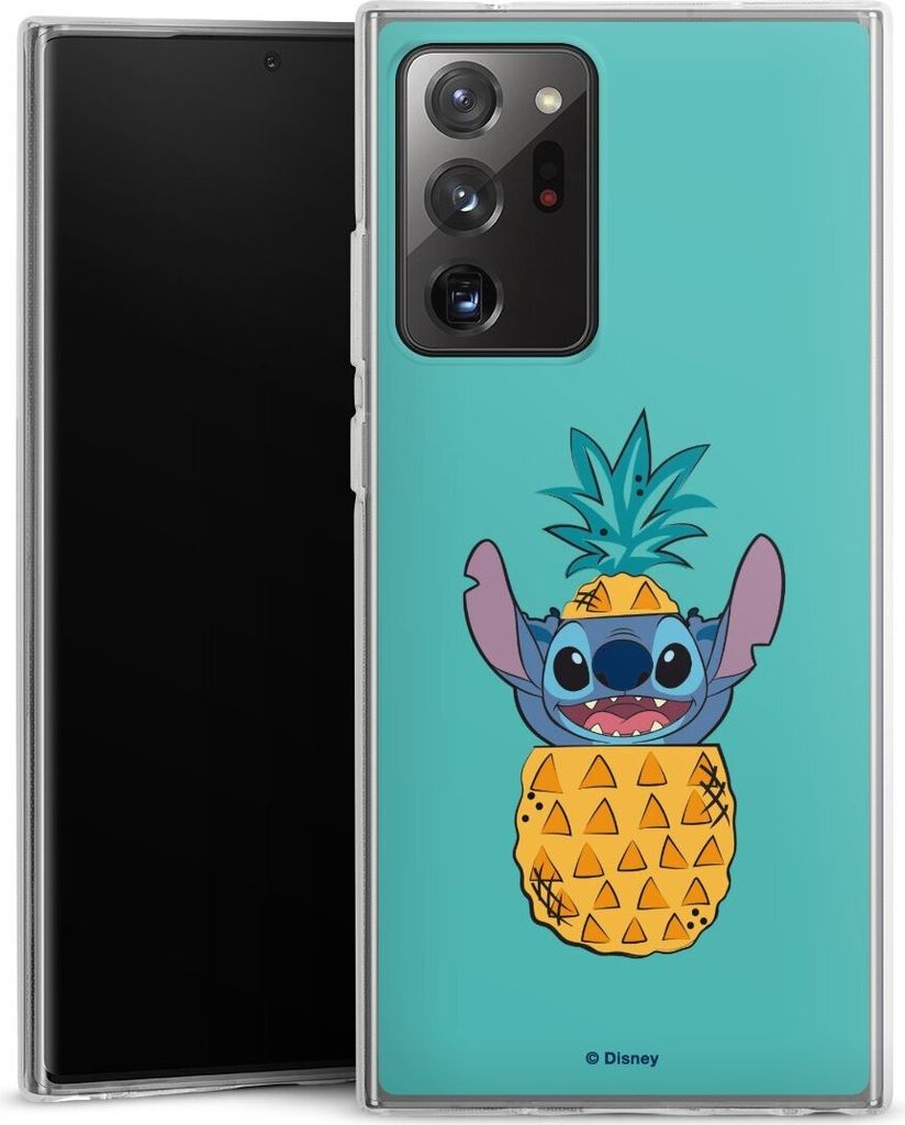 DeinDesign Handyhülle für Samsung Galaxy Note 20 Ultra 5G Silikon Hülle Case Smartphone Schutzhülle Ananas Disney Lilo & Stitch