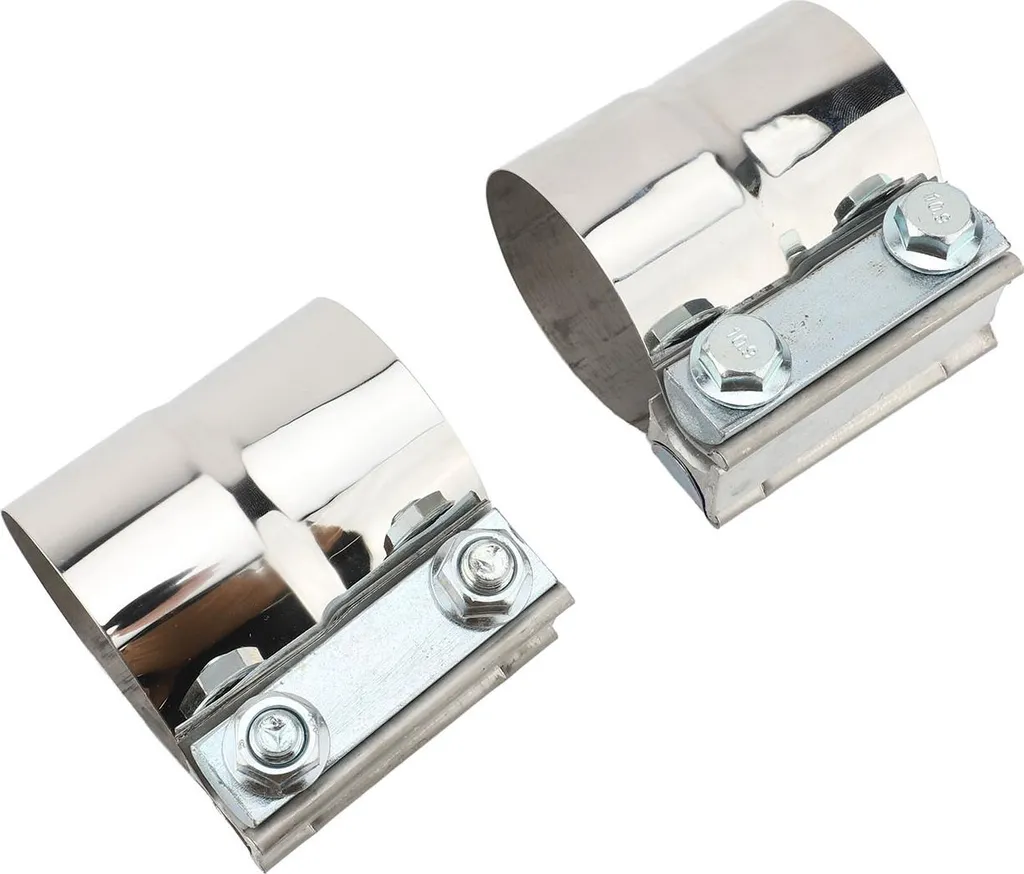 Collier de serrage échappement inox 304 double partie haute sécurité