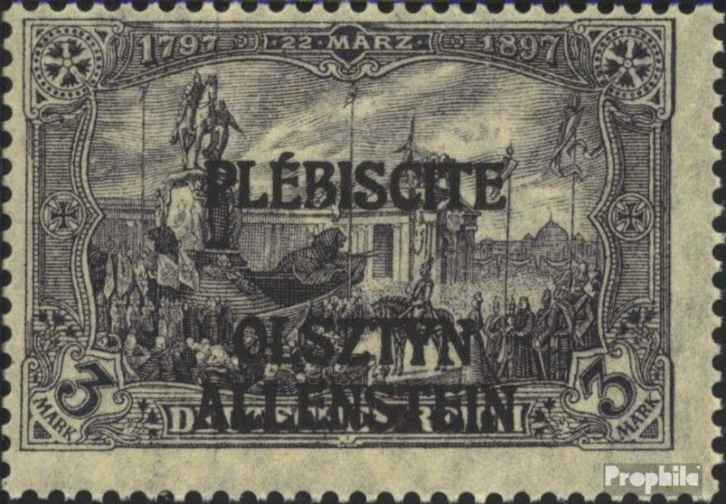 Briefmarken Allenstein 1920 Mi 14 gestempelt Germania
