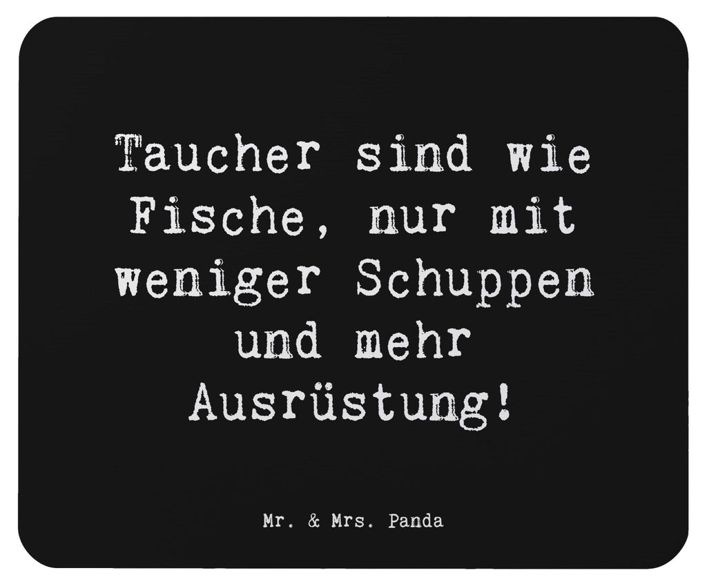 Mr. & Mrs. Panda Mousepad Spruch Tauchen Abenteuer - Schwarz - Geschenk, laptop, Schwerelosigkeit, Teamsport, Mauspad, mousematte, Sportler Geschen...