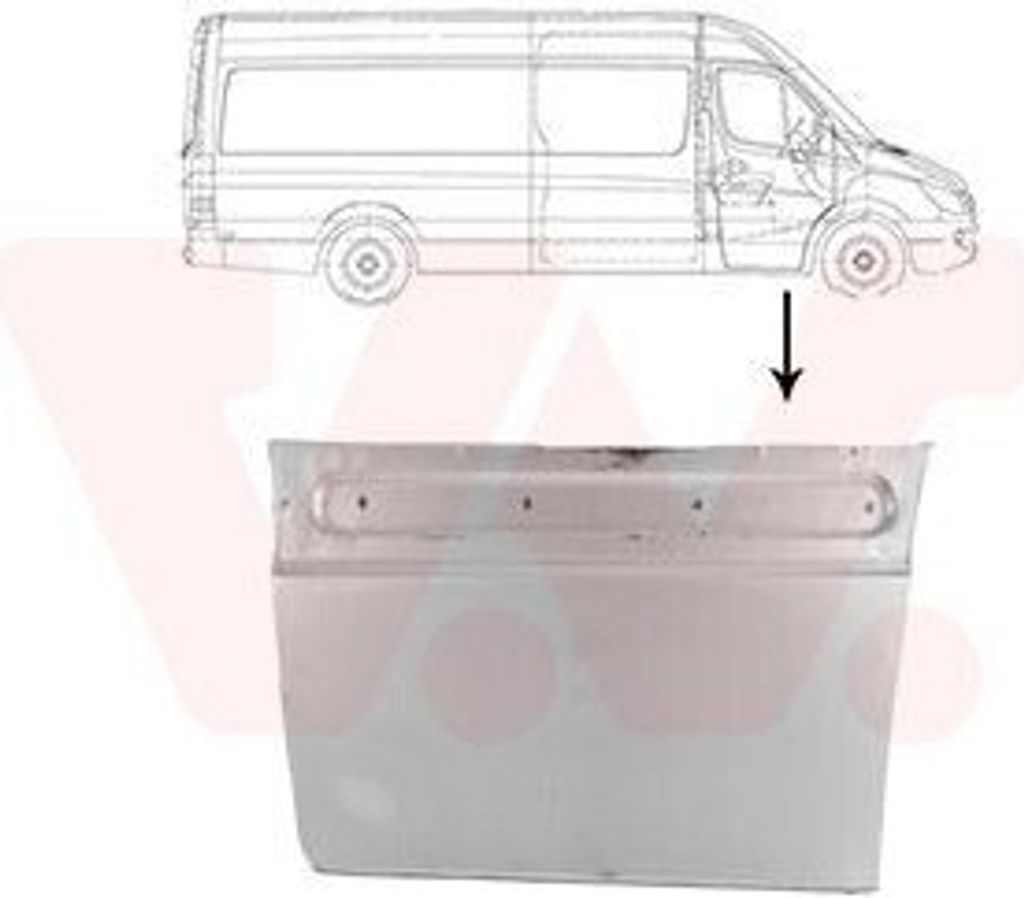 VAN WEZEL Seitenwand Reparaturblech für VW CRAFTER 30-50 Kasten (2E) CRAFTER 30-35 Bus (2E) CRAFTER 30-50 Pritsche/Fahrgestell (2F)