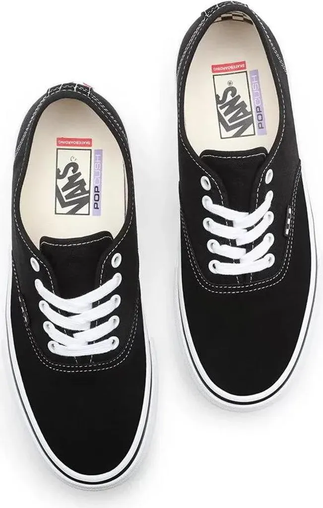 Vans Skate Authentic Noir/Blanc 42,5 - Chaussures de Skate Durables - 4