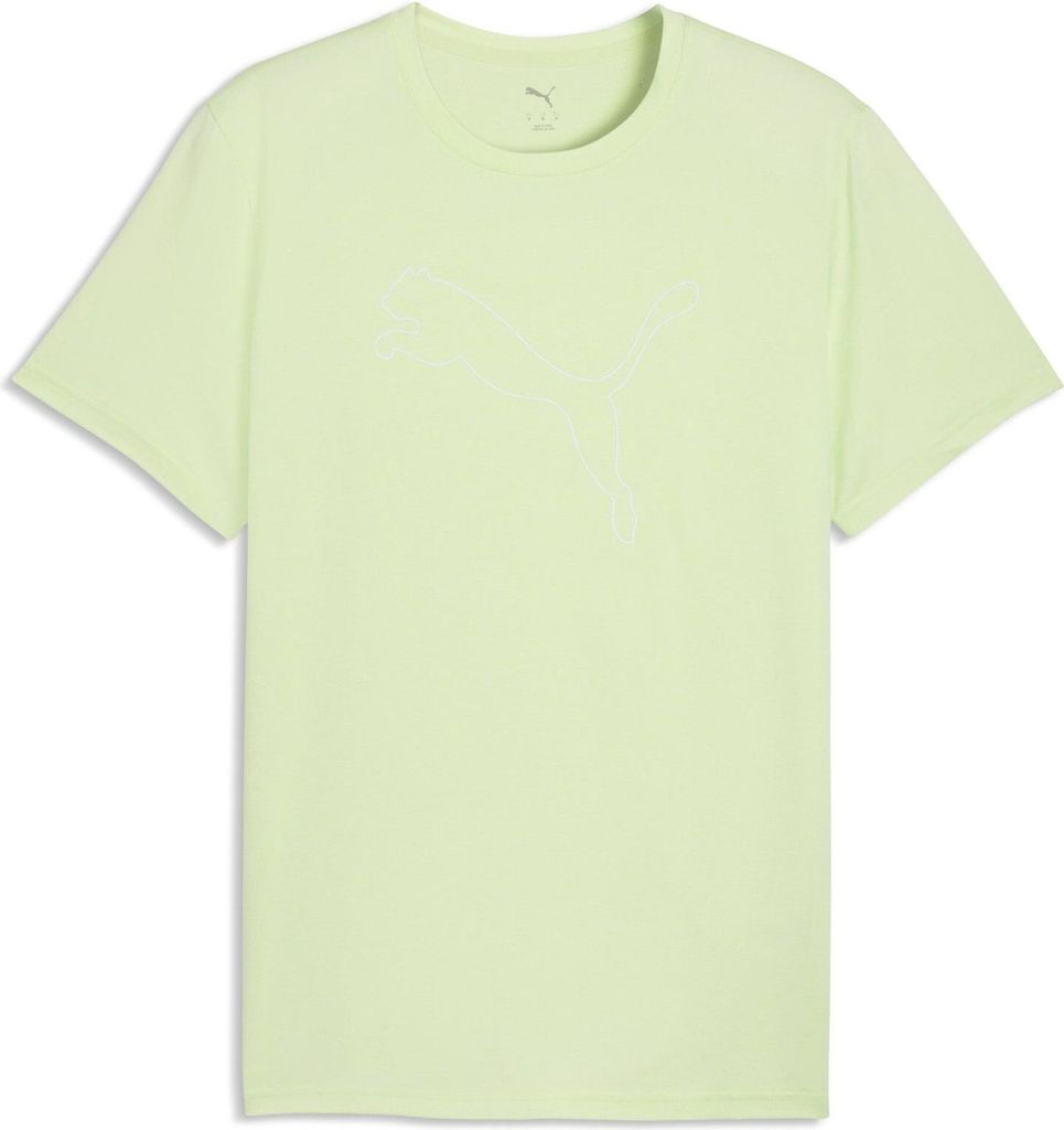 Puma M TAD ESSENTIAL HEATHER CAT TEE (CF large cat) - Apple Spritz Heather, Größe:M