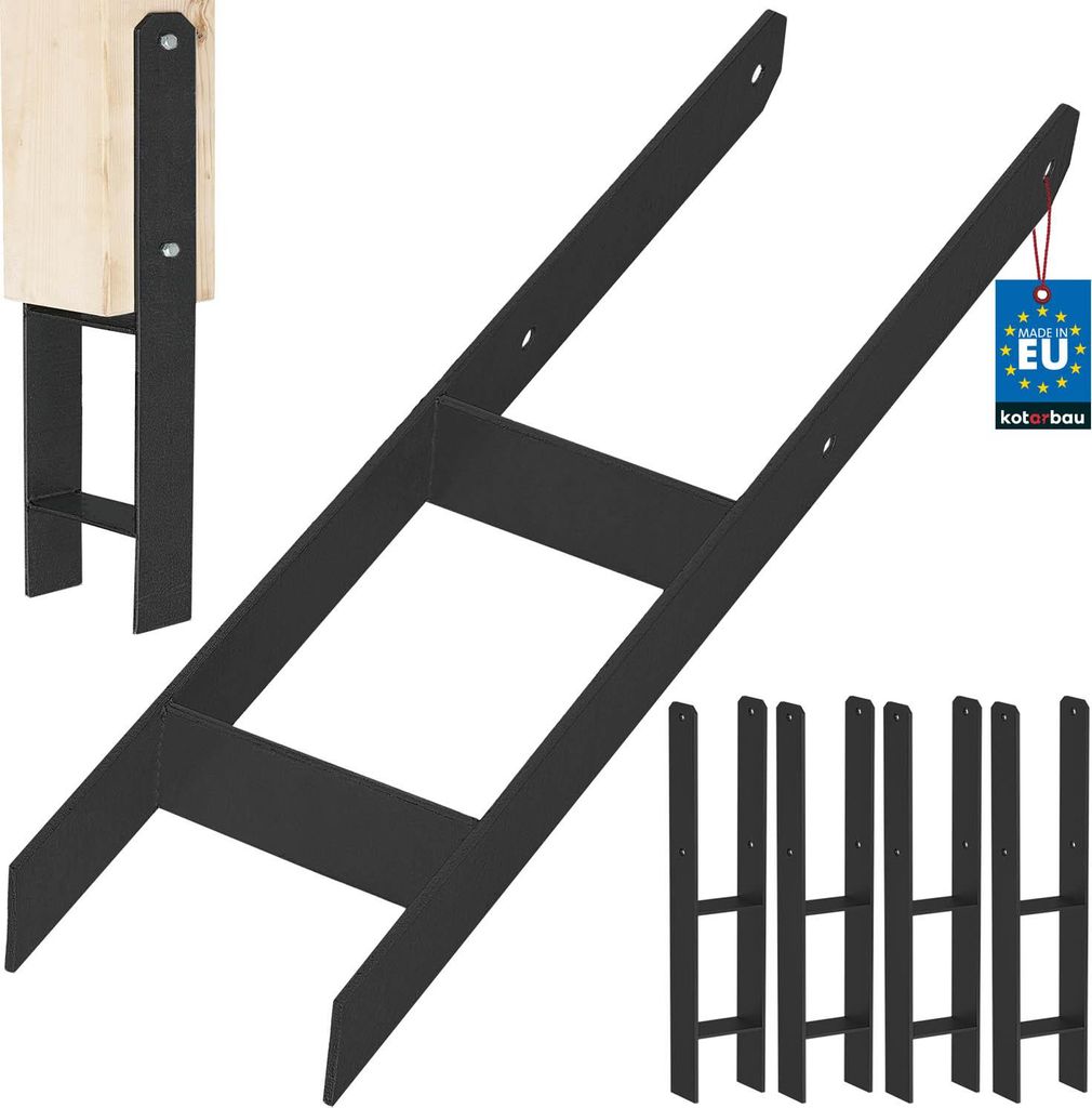 KOTARBAU® 4 ks Podpera stĺpika H na osadenie do betónu 140 Obrázok produktu 