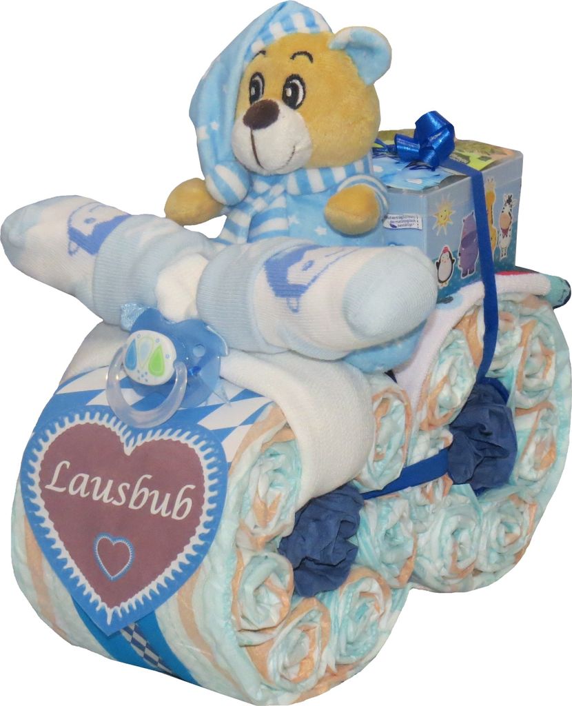 Windelmotorrad Lausbub - bayrischer Style Produktbild 