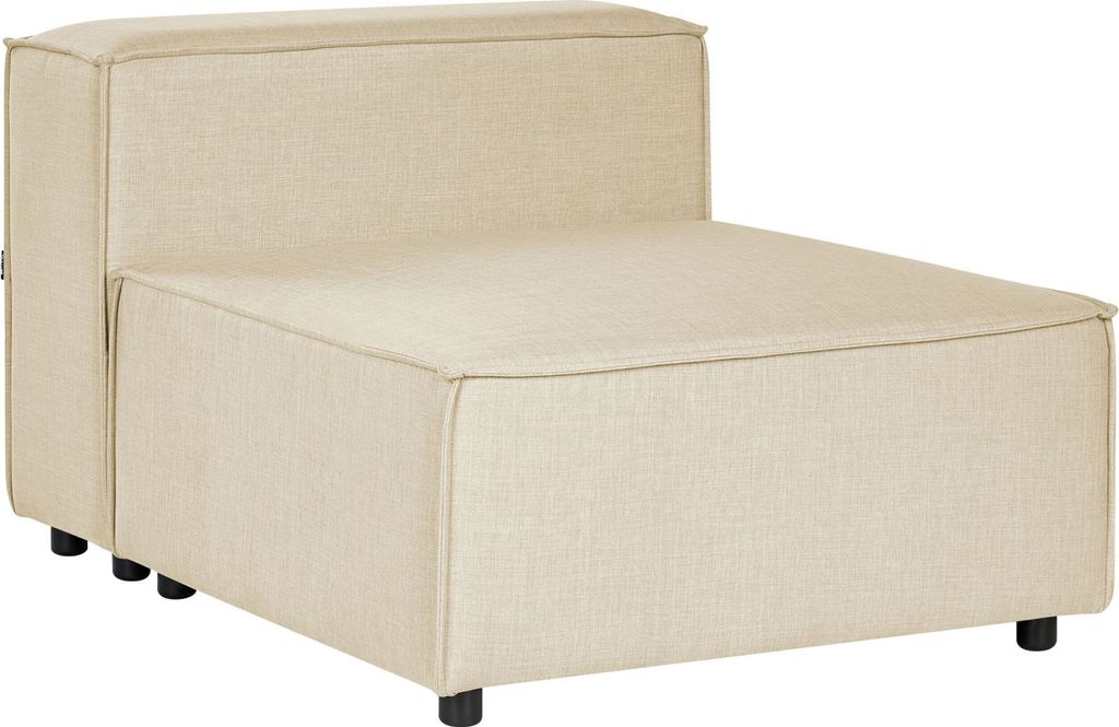 BELIANI Sessel Beige Leinen 1-Sitzer Modulsessel mit Niedriger Rückenlehne Wohnzimmermöbel Modern Skandi Wohnzimmer Salon Ausstattung Sitzmöbel