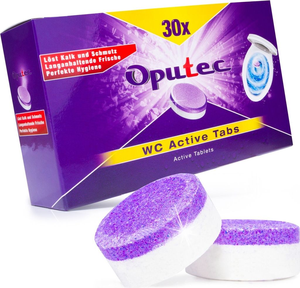 30x Oputec WC-Reiniger Tabs: Extra starke Reinigung von Produktbild 