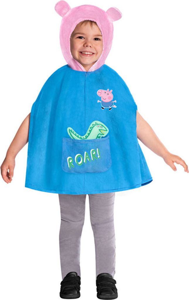A child wearing a Peppa Pig costume.