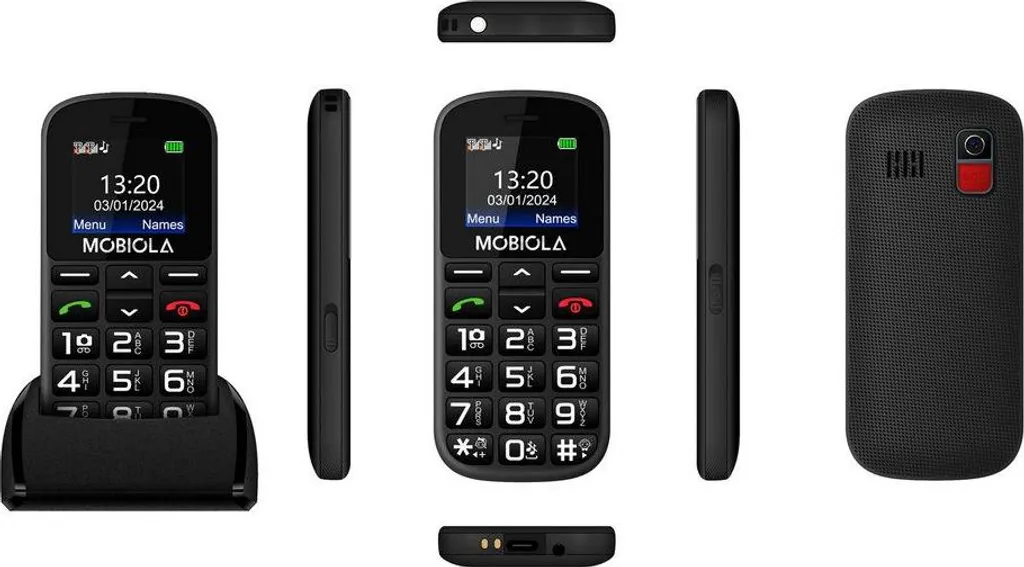 Mobiola MB200 Noir - Fini les Difficultés avec ce Mobile Facile à Utiliser