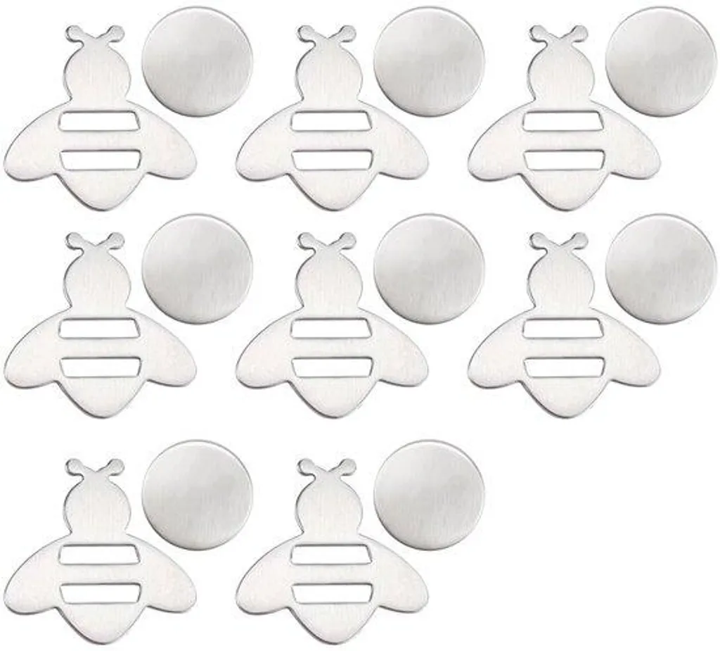Poids Magnétiques Abeille en Acier Inoxydable pour Tableau - Lot de 8