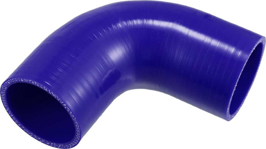 90 Grad Bogen Kupplung Silikonschlauch, 57mm 2,24" ID für Auto Blau