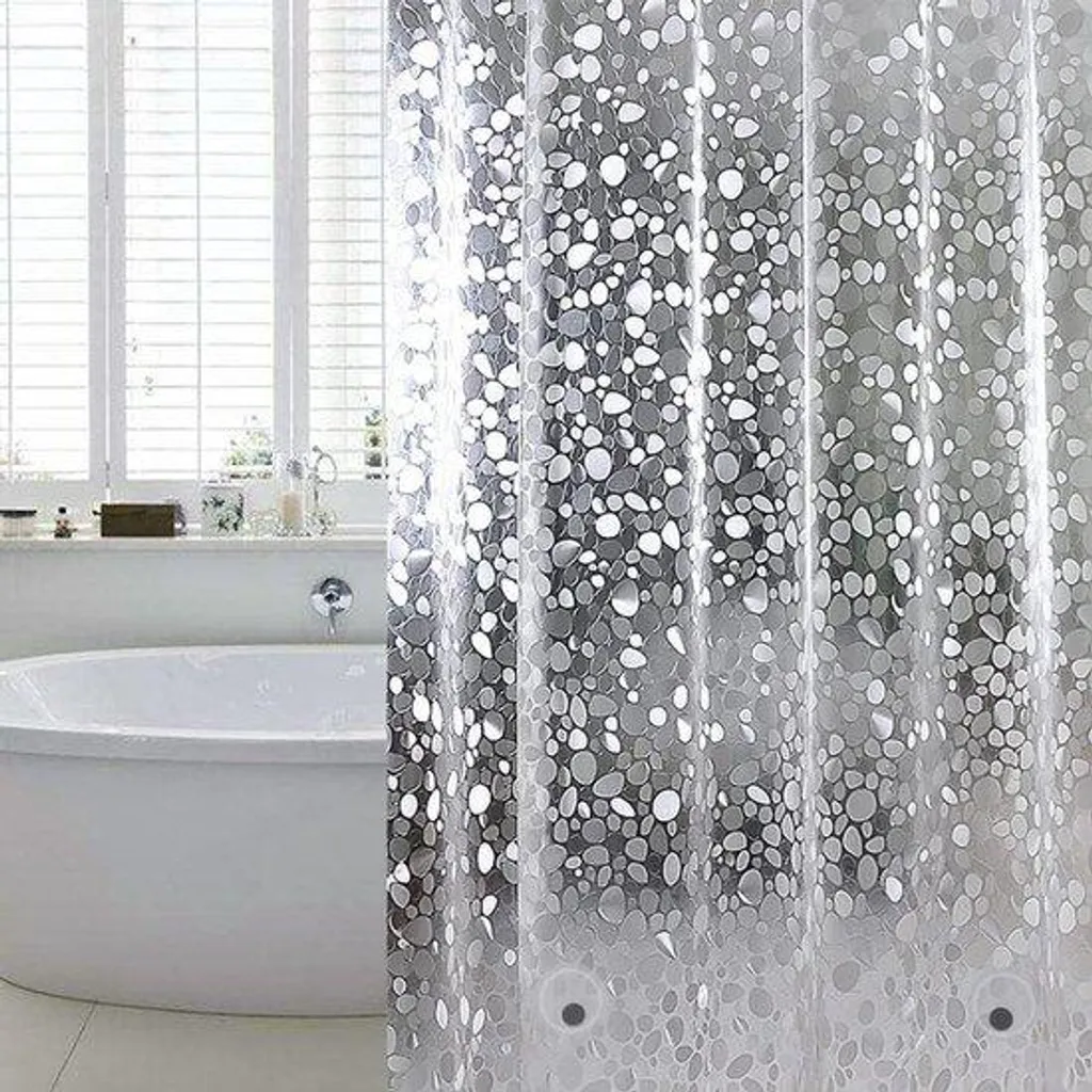Rideau de douche antibactérien 150x180 cm en EVA épais anti-moisissure