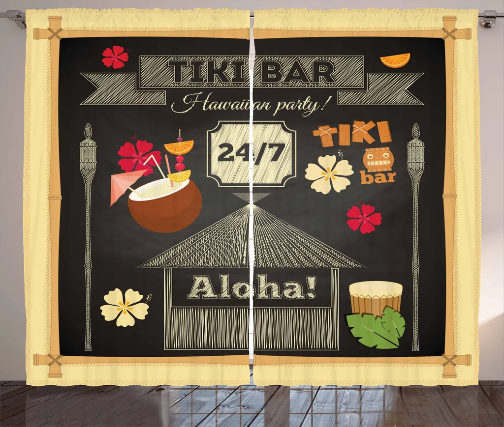 Tende Hawaii Rustiche ABAKUHAUS 280x175cm - Design Tiki Tradizionale
