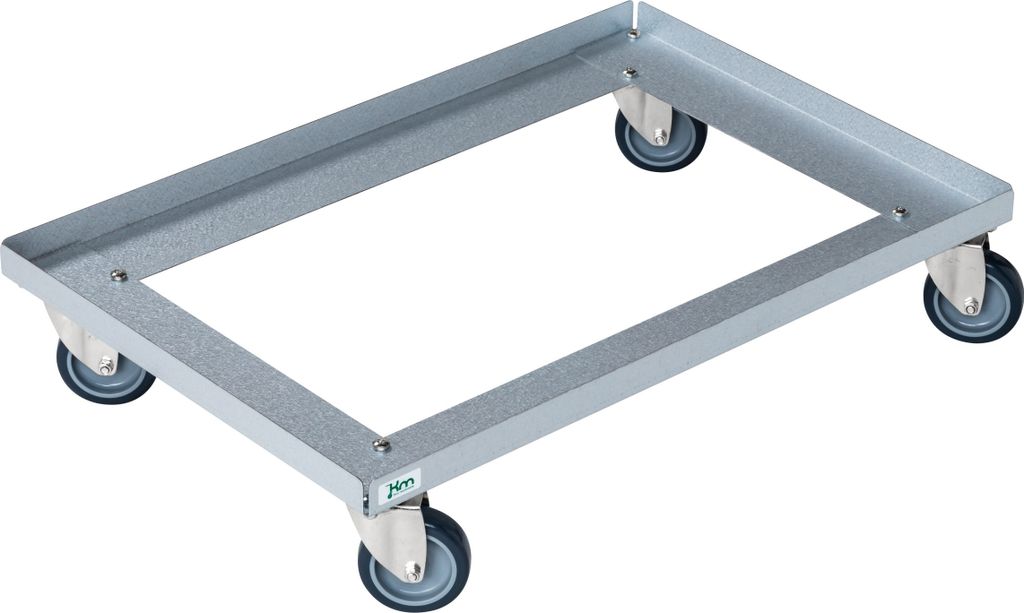 Kongamek Rollwagen verzinkt 616x416x128mm mit 4 Lenkrollen ohne Bremse