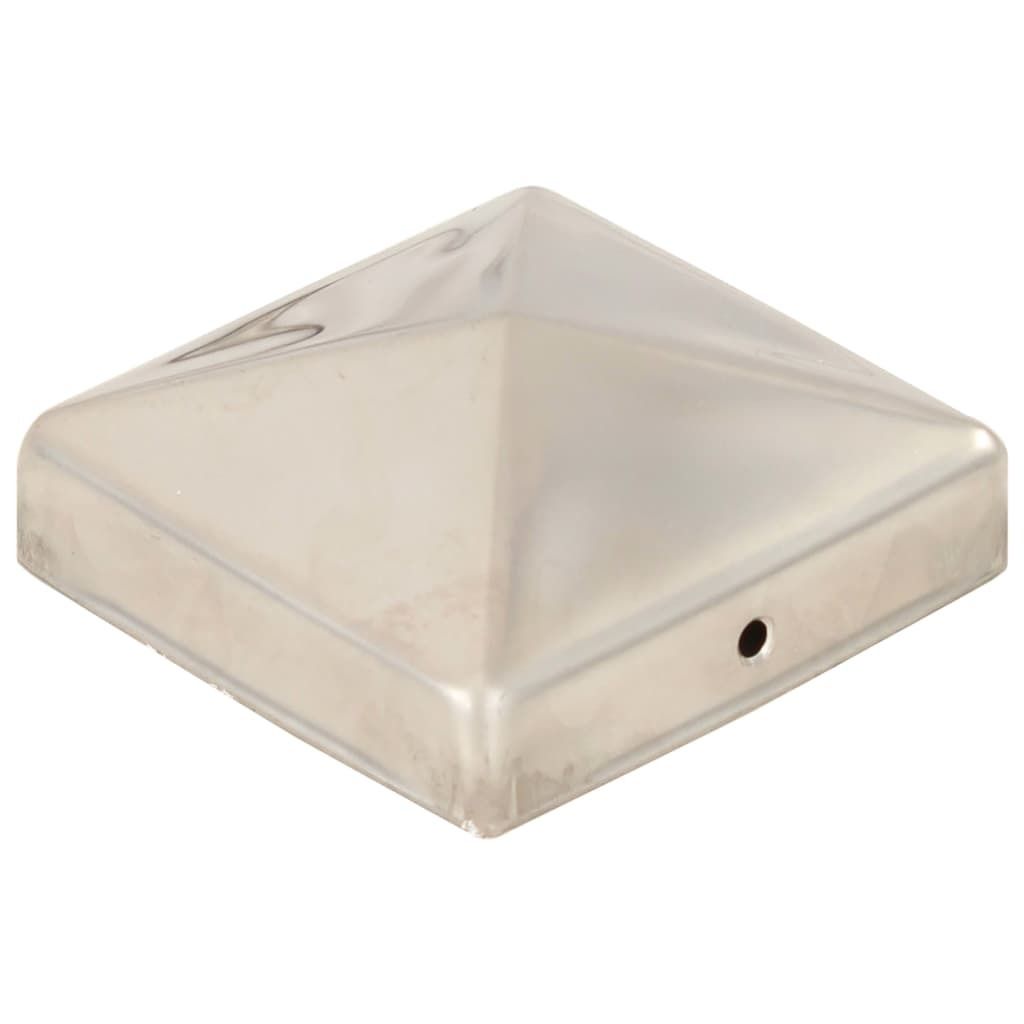 Best Möbel Pfostenkappen 6 Stk. - Pyramide Edelstahl 81x81 mm - Zaunzubehör A145486