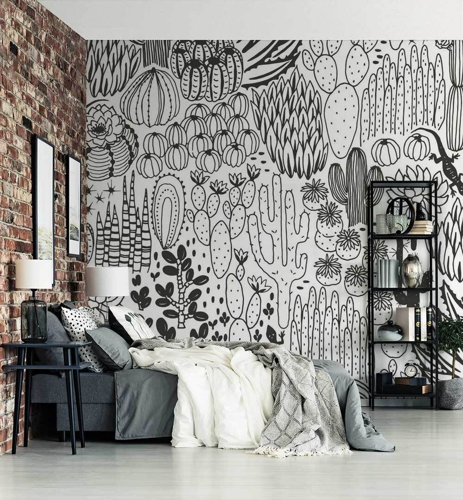 Fototapete Kaktus Variation, Material:Superior Vlies 350g/qm, Größe Tapete:520 x 300cm